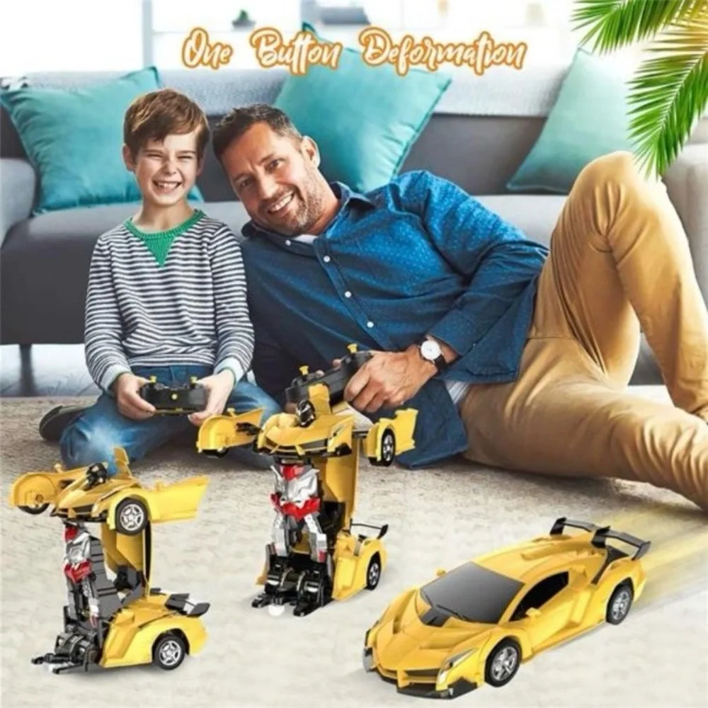 Remote Control Car, Transform Robot RC Cars for Kids Toys, 2.4Ghz 1:18 Scale